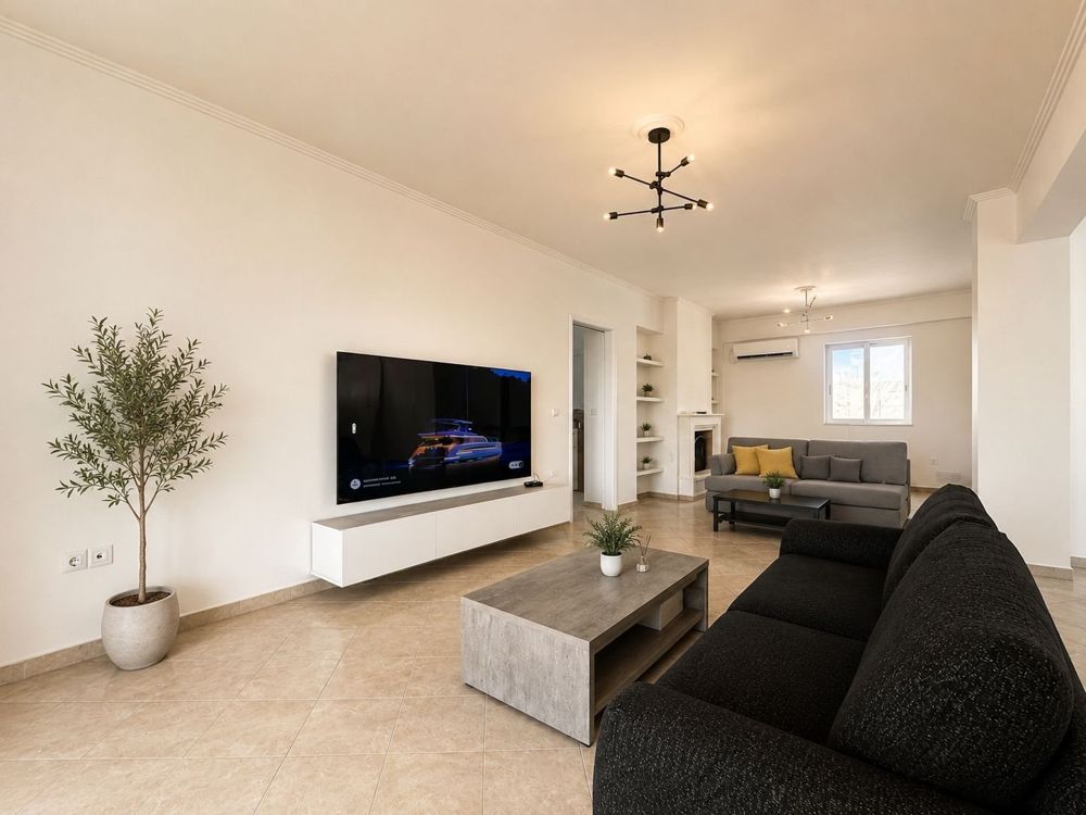 Living room of Prime Oasis Glyfada apartment